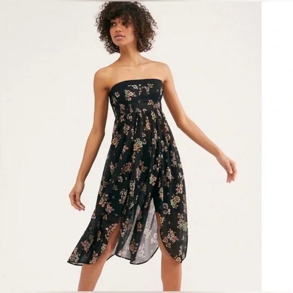 NWT Free People Kitty Strapless Midi Dress